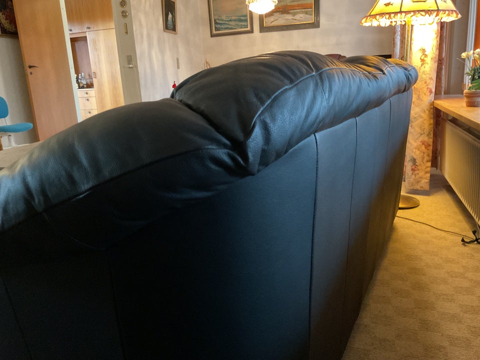 Sofa, læder, 3 pers.