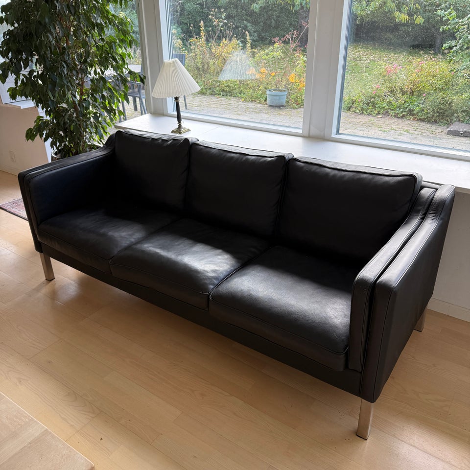 Sofa, læder, 3 pers.