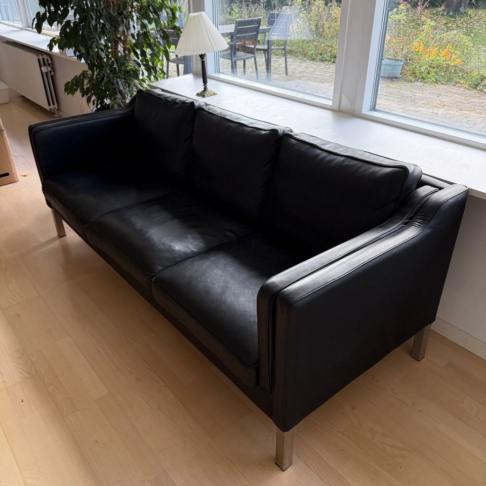 Sofa, læder, 3 pers.