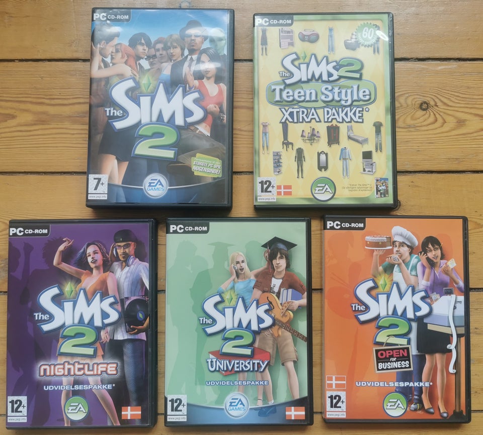 Sims 2 med tre udvidelsespakker