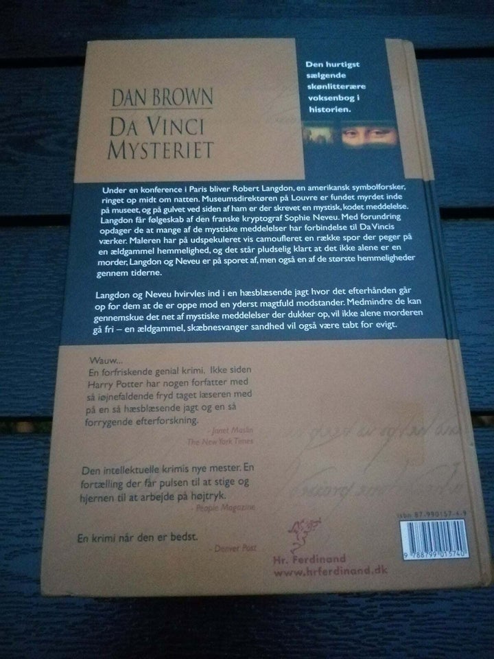 Da Vinci Mysteriet, Dan Brown,