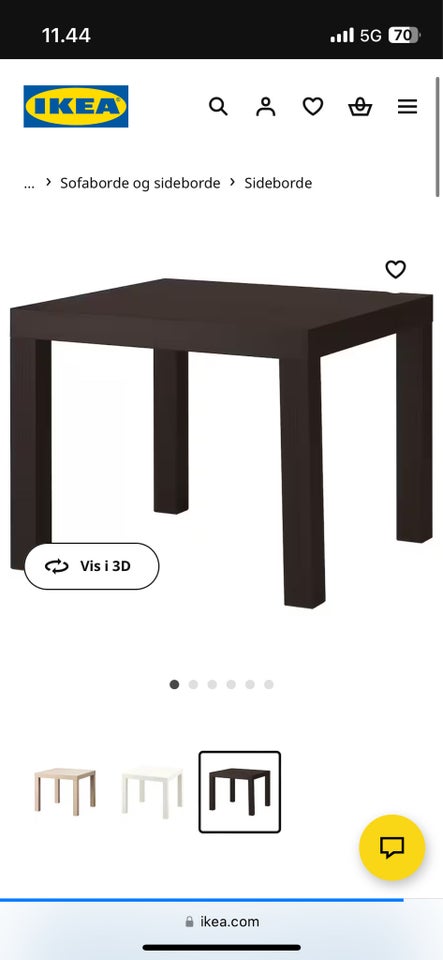 Sofabord, IKEA , b: 55 l: 55 h: 45