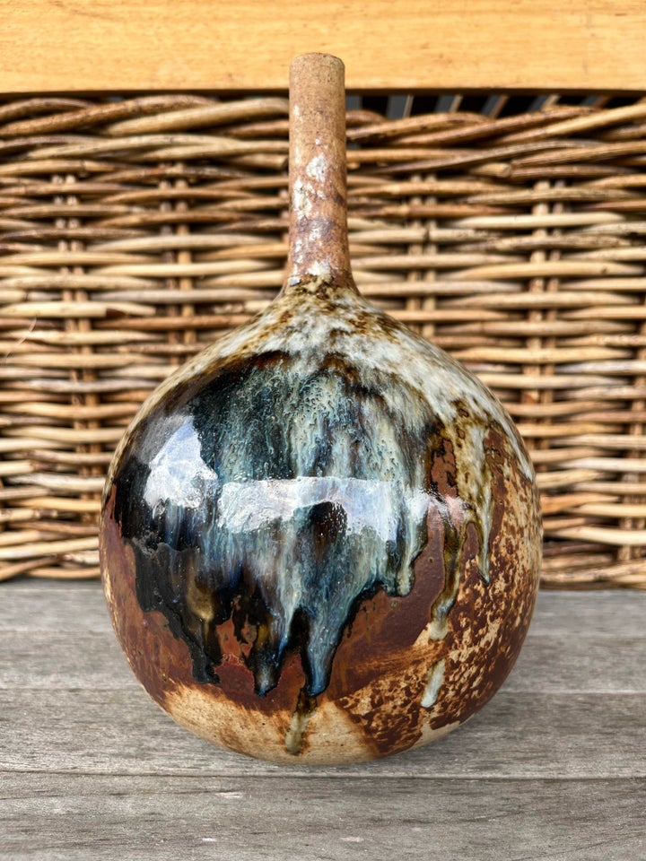 Keramik Kuglevase med høj hals