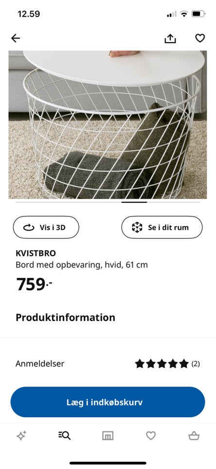 Sofabord 2 stk IKEA KVISTBRO