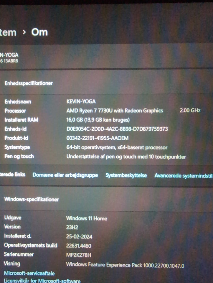 Lenovo Yoga 6 13ABR8 7, AMD Ryzen 7