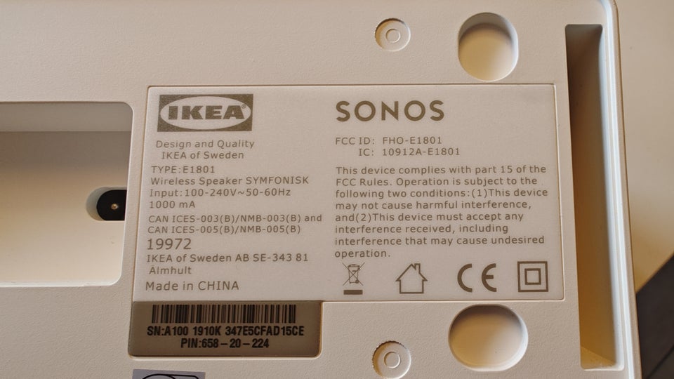 Højttaler, SONOS, IKEA Symfonisk