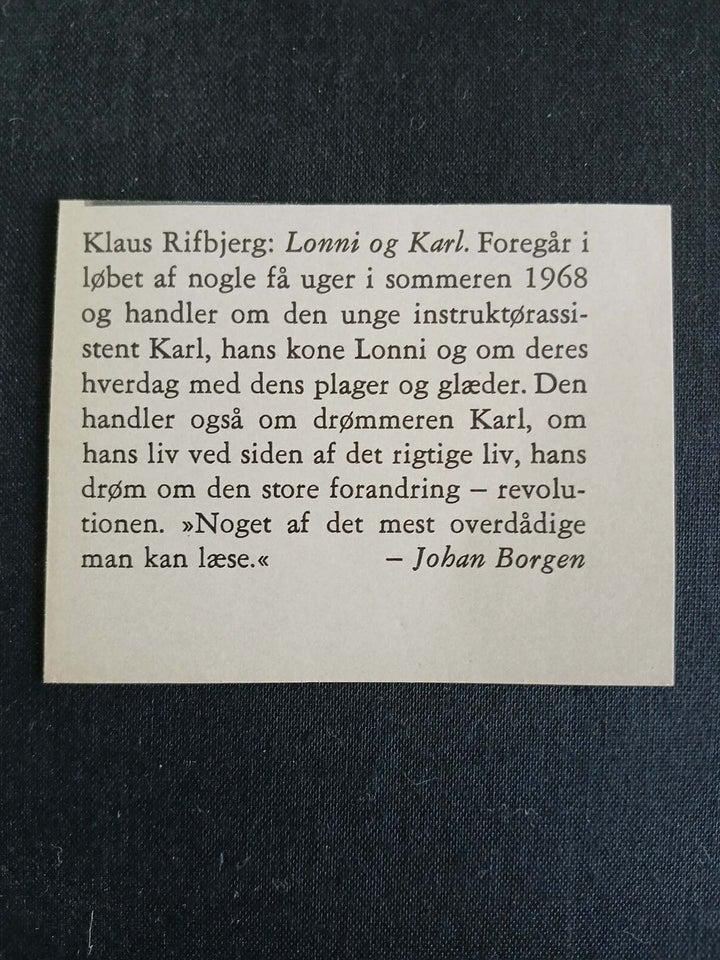 Lonni og Karl Klaus Rifbjerg