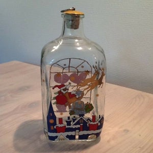 Glas Karaffel med julemotiv