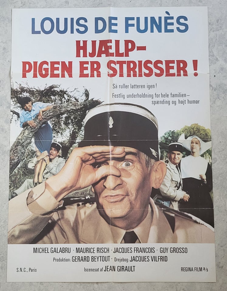 Filmplakat, motiv: Hjælp pigen er