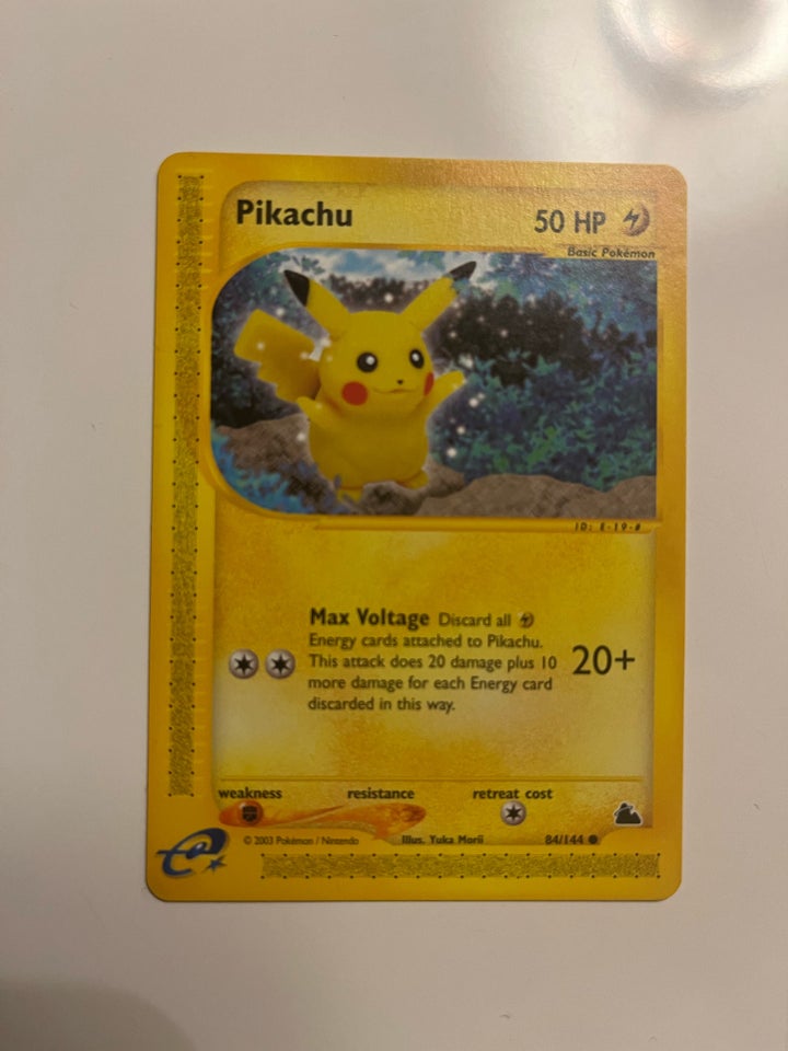 Samlekort, 7 stk. Pokemon Pichu og