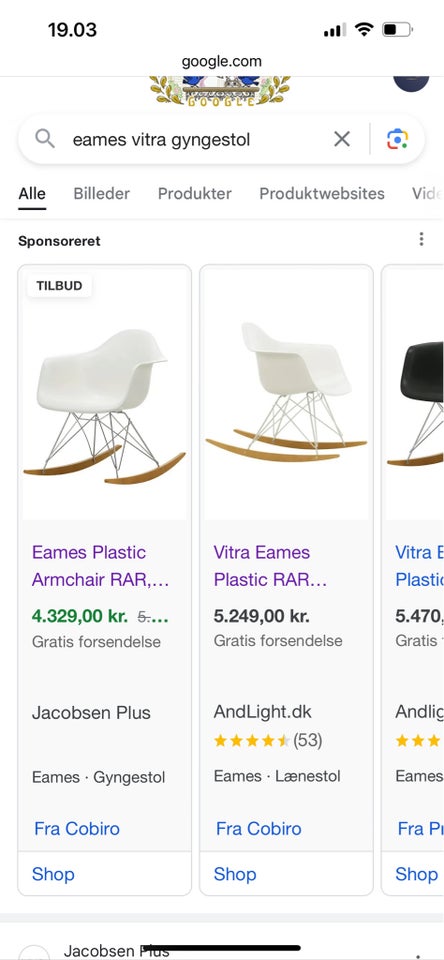 Gyngestol andet Eames