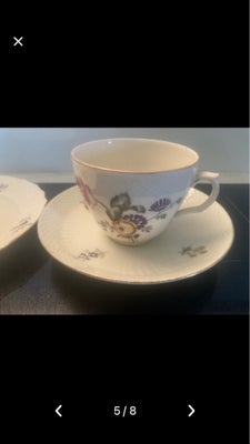 Porcelæn 5 kaffekopper 6