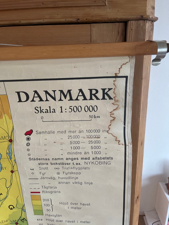 Danmarkskort, b: 136 h: 98