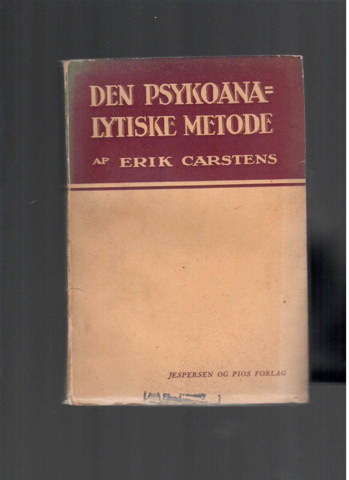 Den psykoanalytiske metode, Erik