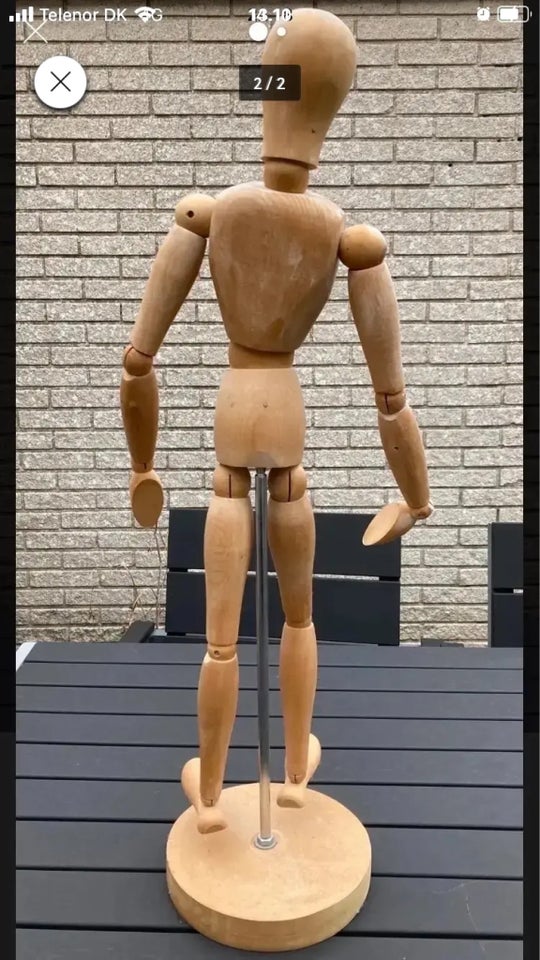 70 CM HØJ TRÆ FIGUR