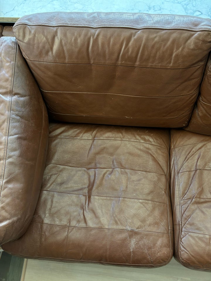 Sofa, læder, 3 pers.