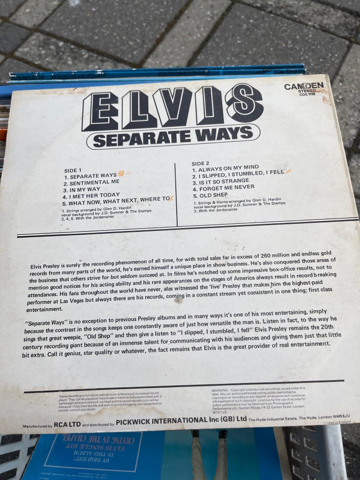 LP Elvis Presley  Separate ways