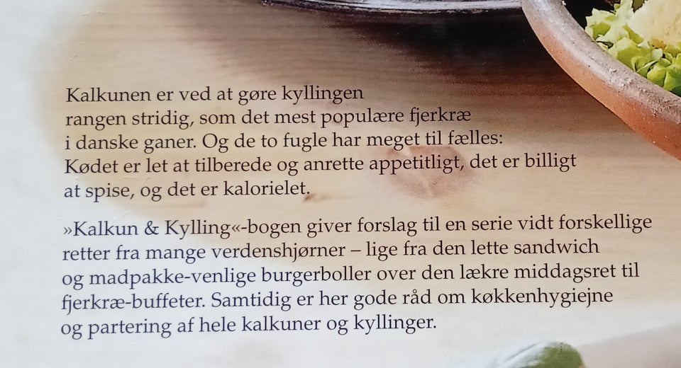 Kalkun  kylling, emne: mad og vin