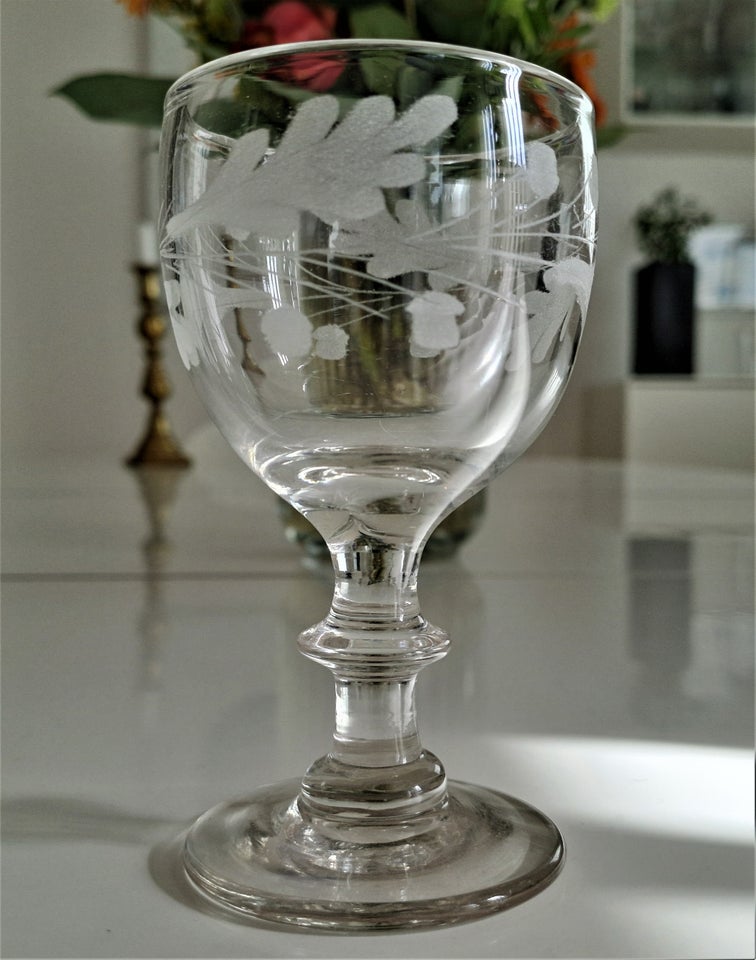 Glas Holmegaard egeløvsglas 1853