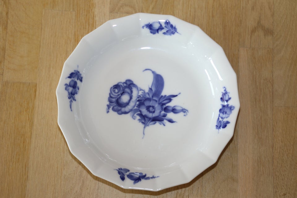 Porcelæn Fad Blå Blomst