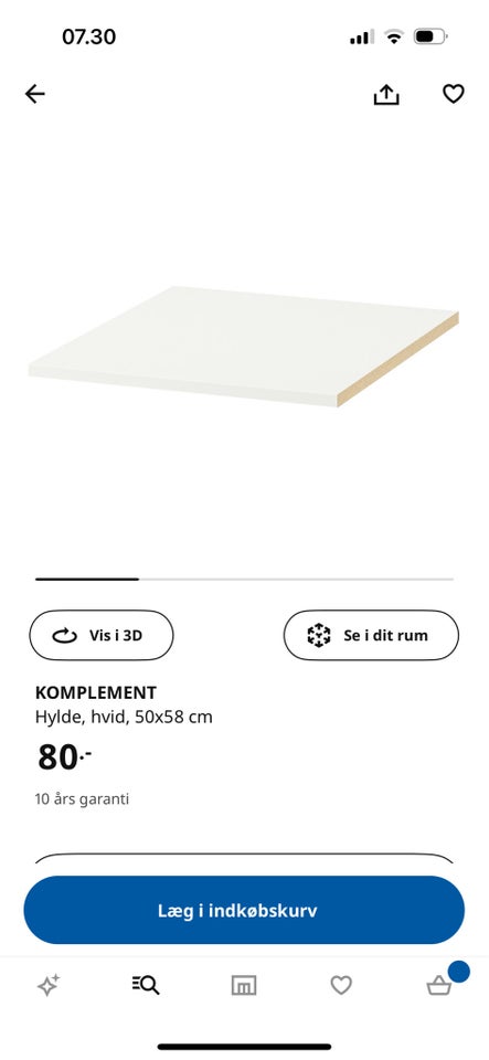 Komplement hylde, IKEA