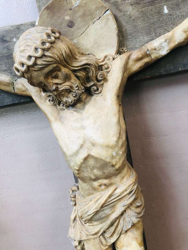 Jesus på korset Træ/gips 400 år