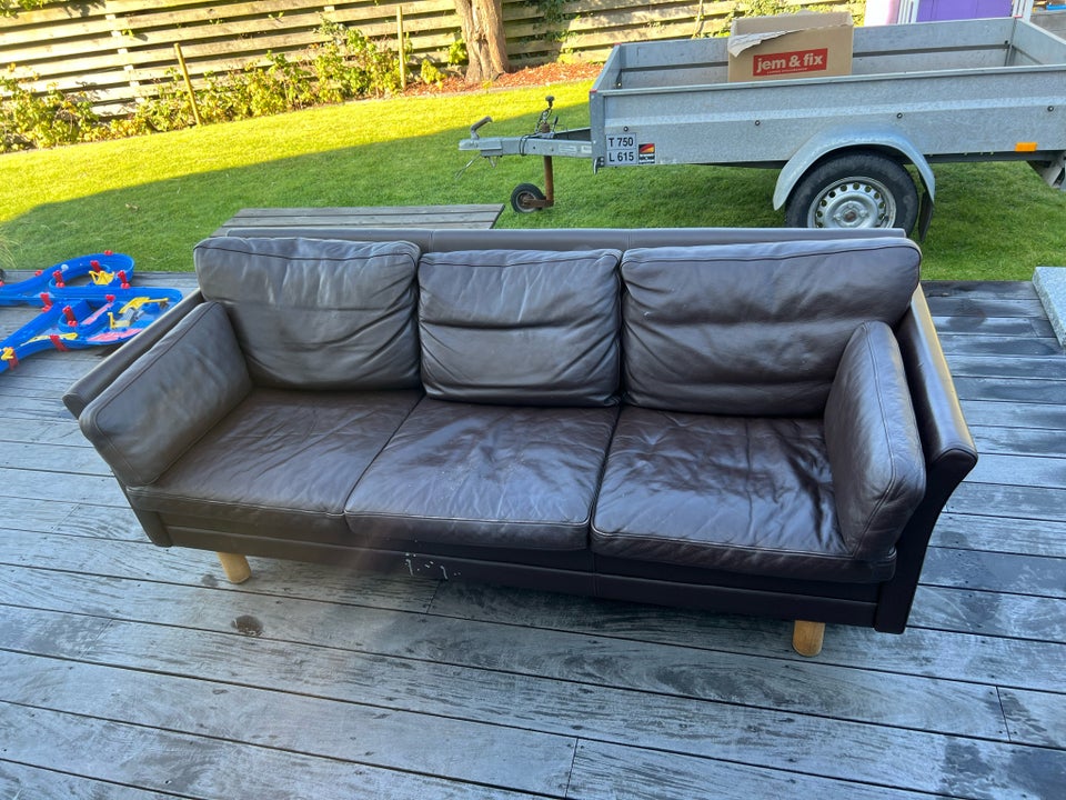 Sofa læder 3 pers