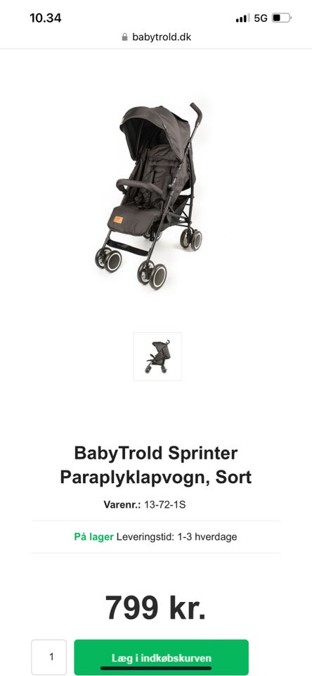 Klapvogn, andet mærke Babytrold