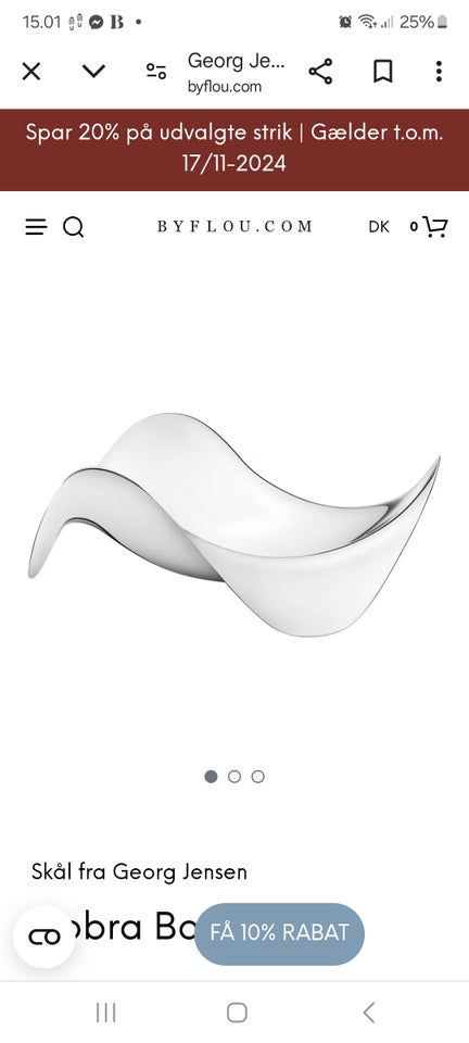 Design skål, Georg Jensen Cobra