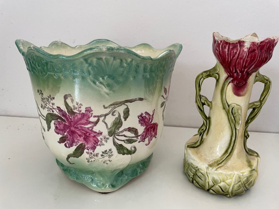 Potteskjuler og vase Porcelæn 60