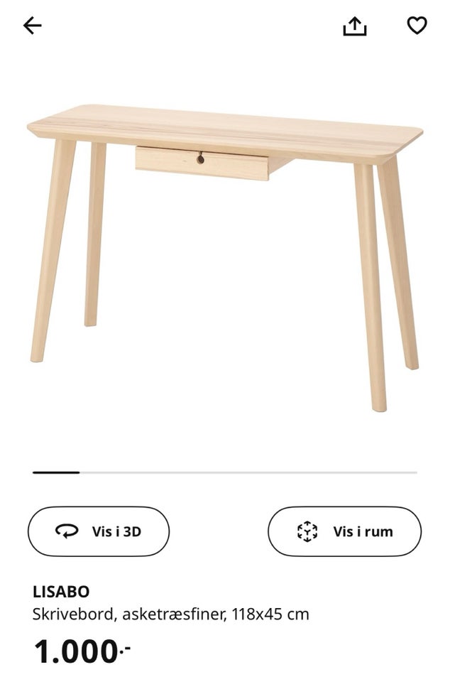 Skrivebord, IKEA, Lisabo