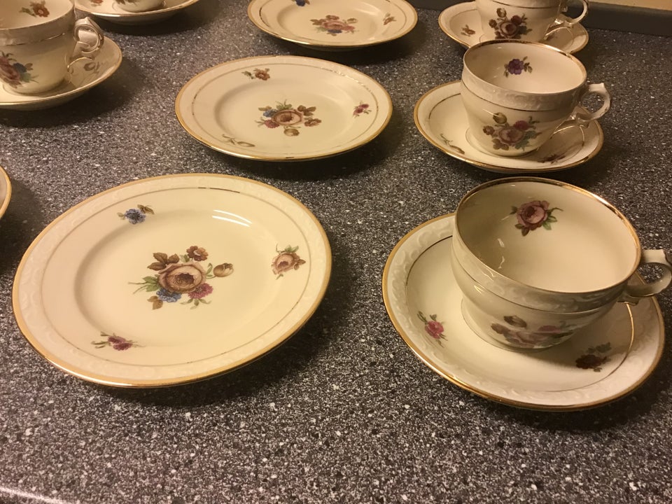 Porcelæn, 6 personer Kaffestel