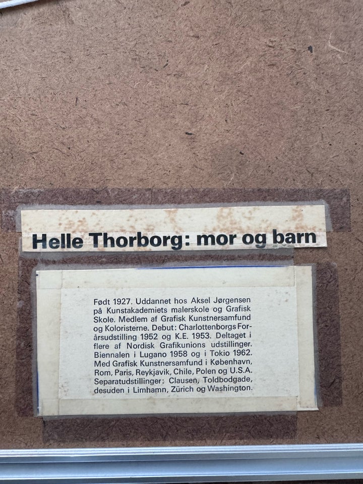 Tryk, Helle Thorborg, motiv: Mor og