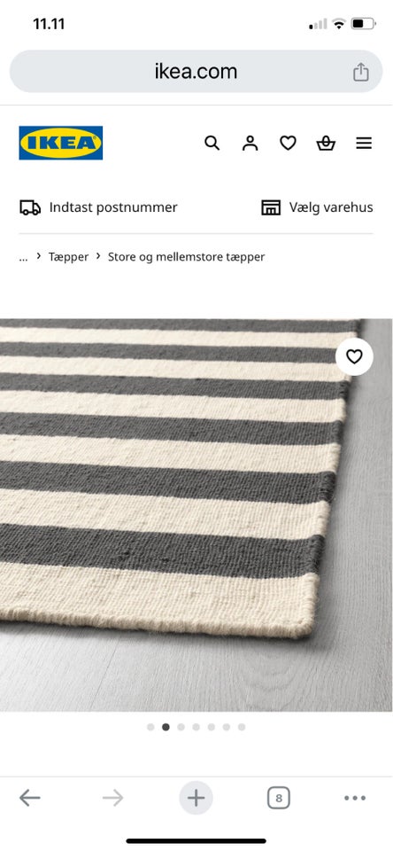 Løse tæpper 100% uld b: 250 l: 350