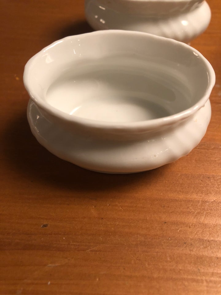 Porcelæn Saltkar smørskål med låg