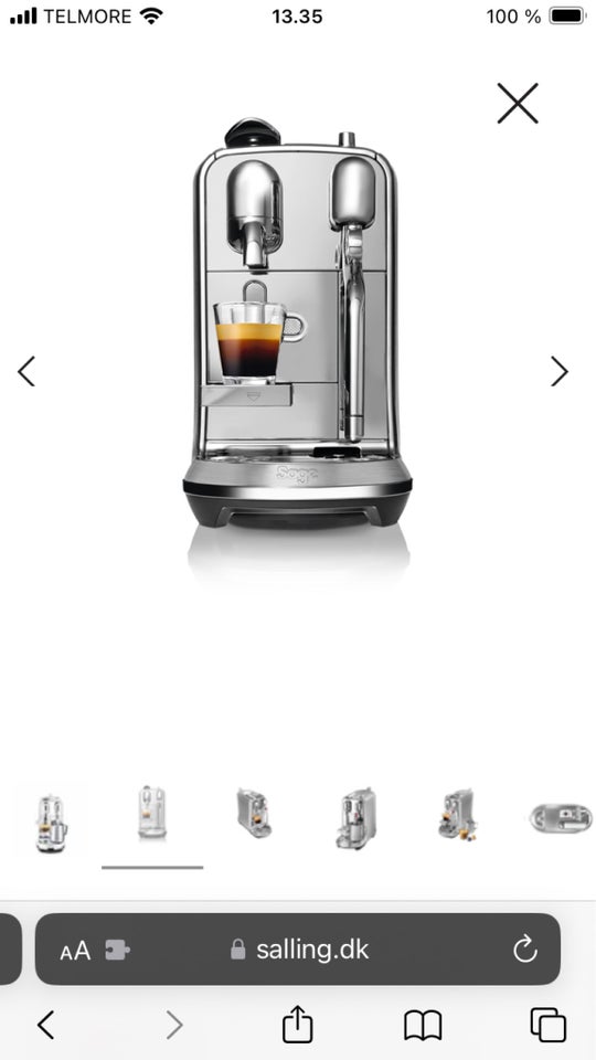 Nespresso maskine  Sage creatista