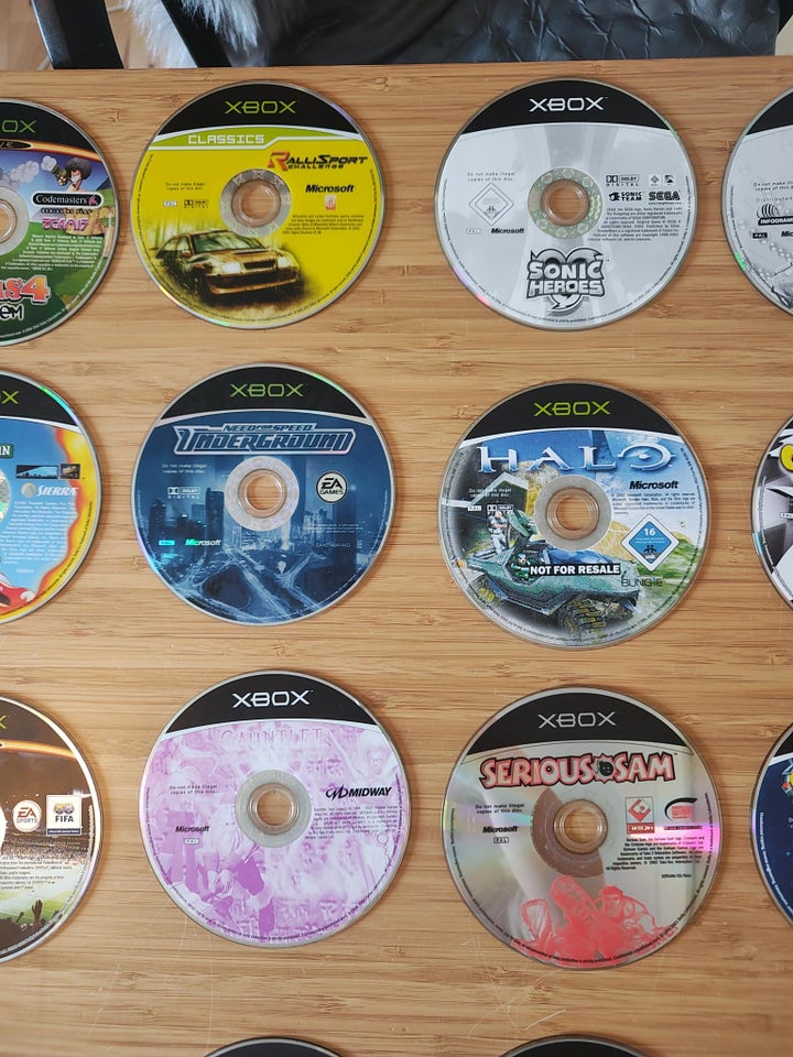 XBOX OG spil uden cover -