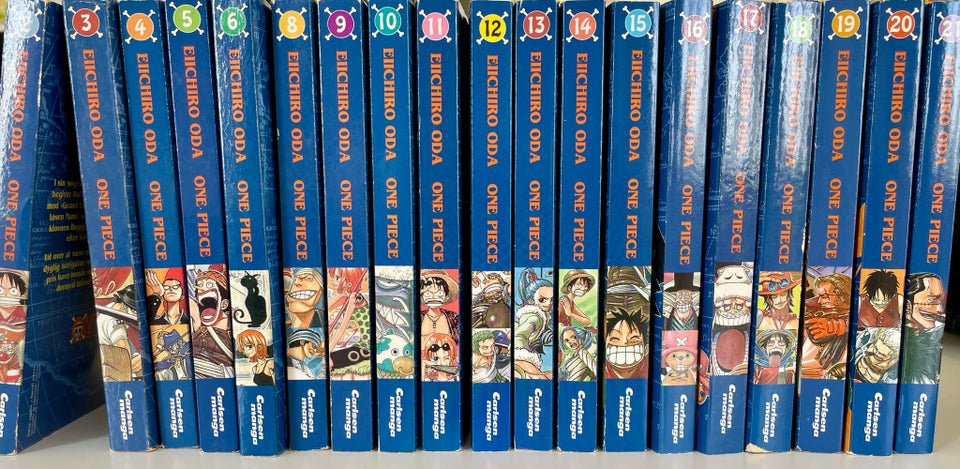 Manga, One Piece nr. 2-21 minus nr.