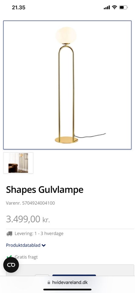 Gulvlampe Shapes