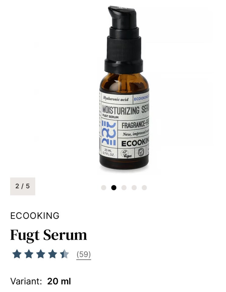 Ansigtsserum, Serum, Ecooking