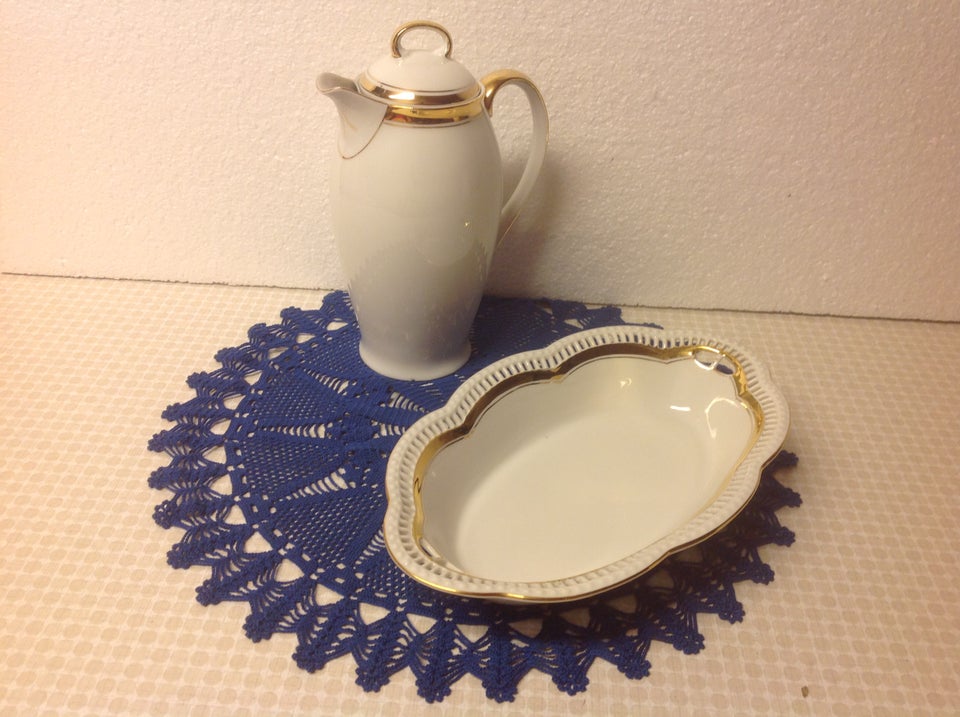 Porcelæn, Hvid Kaffekande Oval