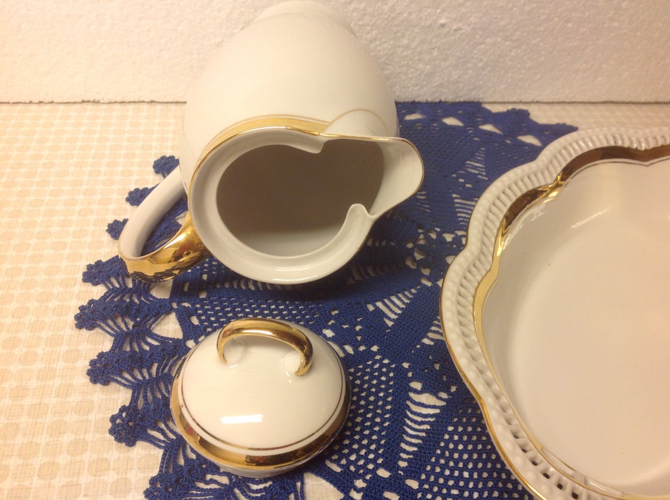 Porcelæn, Hvid Kaffekande Oval