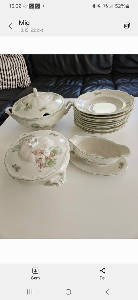 Porcelæn, 2 suppeterin dybe