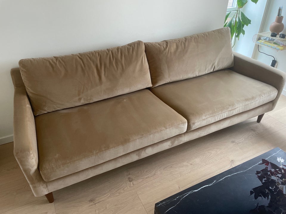 Sofa, velour, 4 pers.