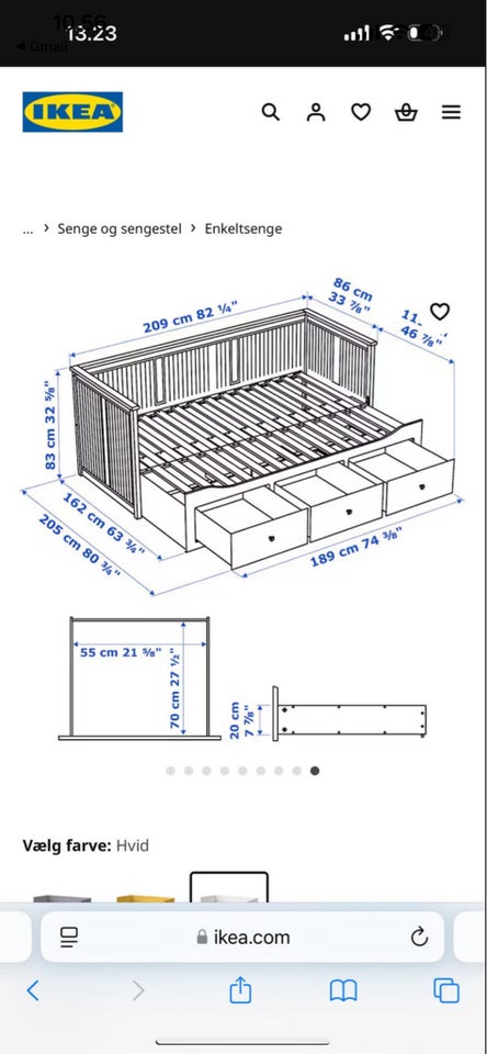 Sengeramme, IKEA Hemnes