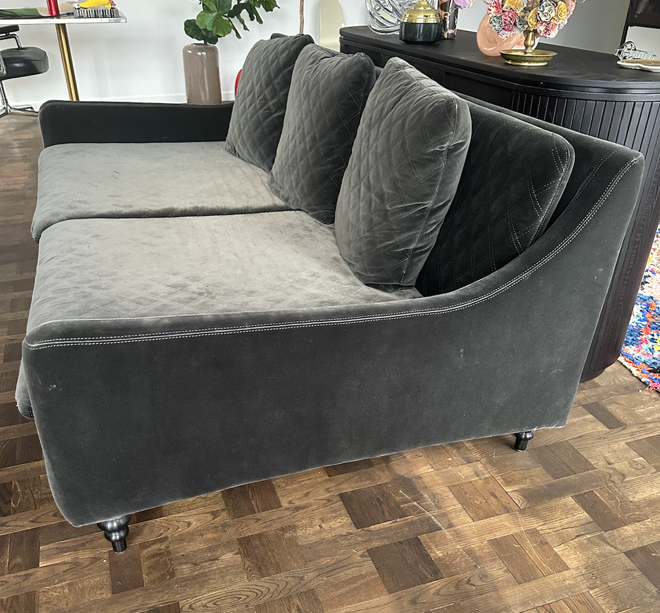 Sofa velour 3 pers