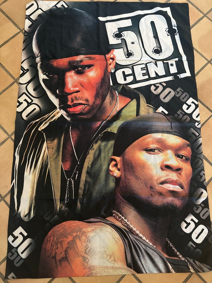 plakat/stof, 50cent, b: 90 h: 144