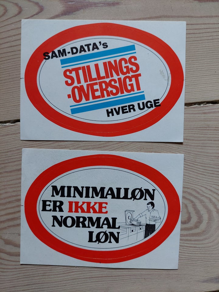 Klistermærker, SAM-DATA