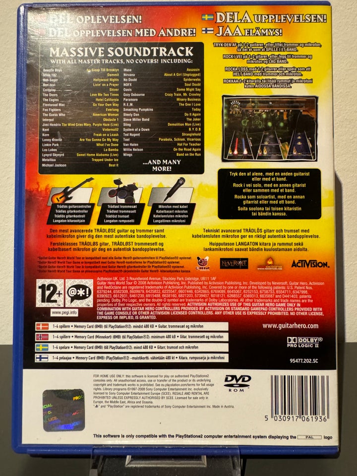 Guitar Hero: World Tour PS2 anden