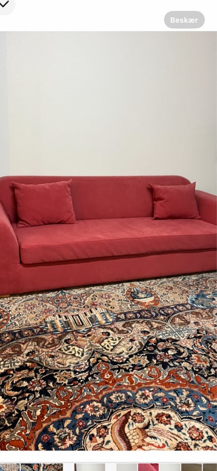 Sofa, velour, 3 pers.